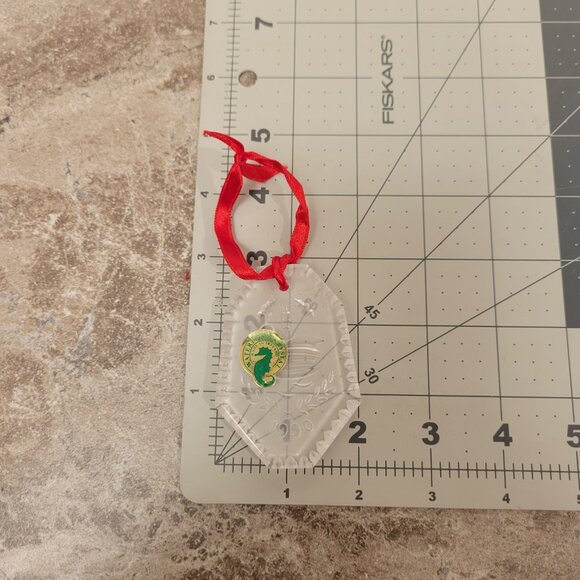 1990 Waterford Crystal 12 Days of Christmas Ornament 7 Swans a Swimming W/Case - Picture 4 of 4